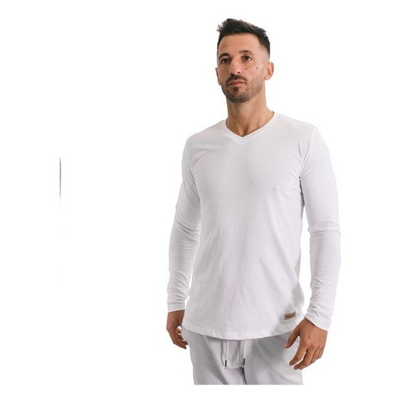 Remera Muvem Manga Larga Cuello V De Hombre - Wmu210 Enjoy