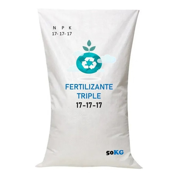 50 Kg Fertilizante Abono Triple 17 Alto Rendimiento Floral