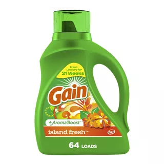 Detergente Líquido Gain Island Fresh 2.72l 64ld