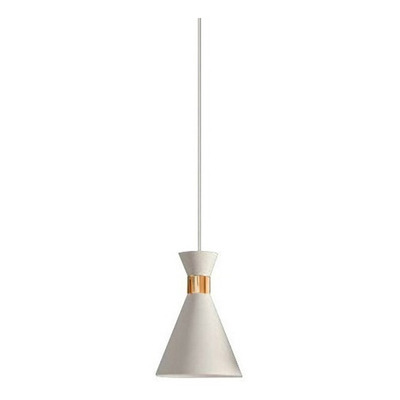 Lampara Colgante De Diseño Galina 1 Luz Blanco/cobre Nk