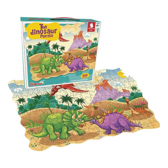 Juego Rompecabezas 208 Pz Dinosaurios Puzzle Animales
