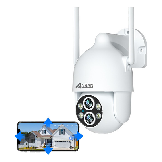 Cámara de Seguridad Wifi 2.4G Zoom Digital 10X Infrarroja E Impermeable Vision NocturnaDe 5v Hd Color Blanco