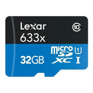 Cartão De Memória Lexar Lsdmi32gbb-633a  High-performance 633x Com Adaptador Sd 32gb