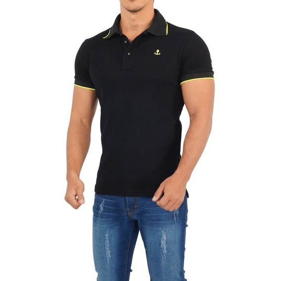 Playeras Polo John Leopard Ajuste Muscle Fit Muy Comoda Full