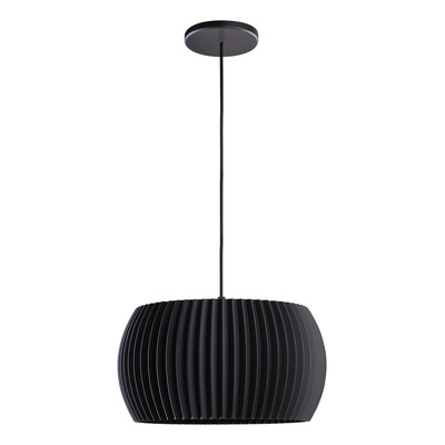 Lampara Colgante Roma 30cm Negro Sustentable 3d Apto Led E27
