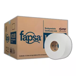 Caja De Papel Higiénico Fapsa 180 Mts Rollo Hb03318