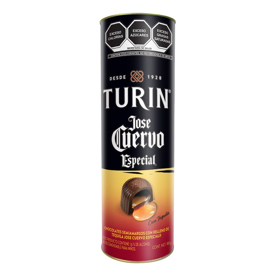 Turin Tequila José Cuervo Especial Chocolates Tubo 180 g