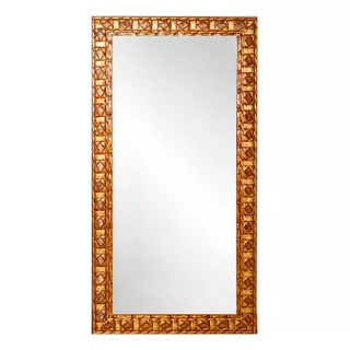 Espelho De Luxo Dourado Trabalhado 50x100 Para Corpo