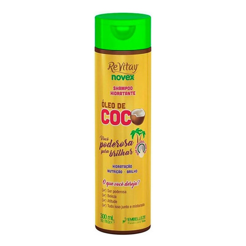 Shampoo Hidratante Aceite Coco Brasileño Novex