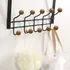 Perchero para puerta organizador Moderno Acero y puntas madera percha ropa 10 Ganchos Imback