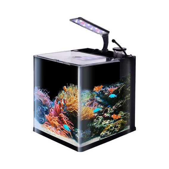 Kit Acuario Nano Reef 18 Lt Vidrio Luz Led Filtro Espumador