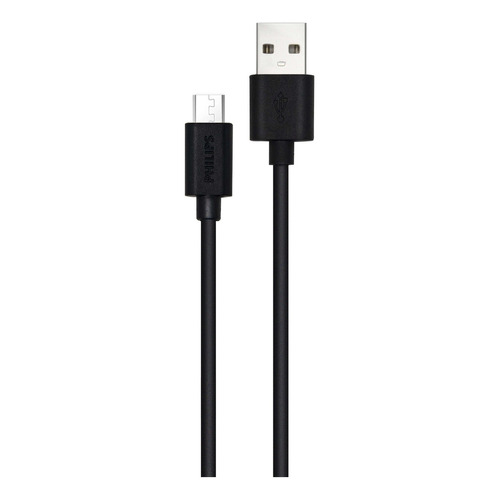 Cable Micro Usb 1.2mt Philips Dlc3104u - Electromundo Color Negro