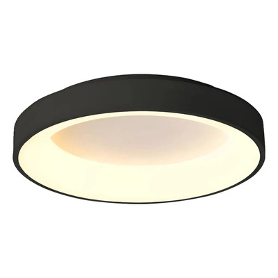 Plafon Led Halo Negro 80cm Cct Deco Moderno Luz Desing Negro
