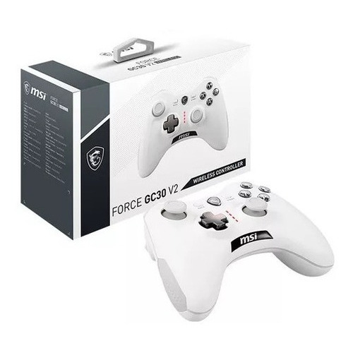 Mando Inalambrico Msi Force Gc30 V2 White Gaming Controller Color Blanco