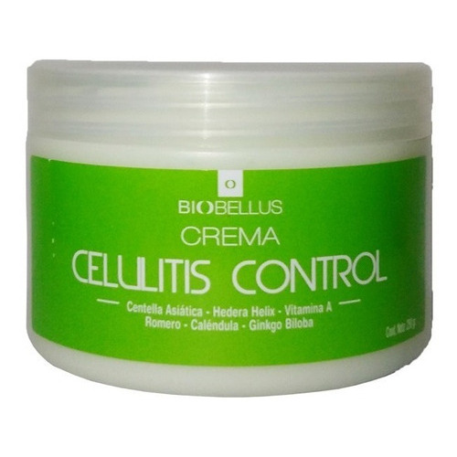  Crema Celulitis Control Biobellus Corporal Piernas 250ml Fragancia Sí Tipo de envase Pote Tipos de piel Todas