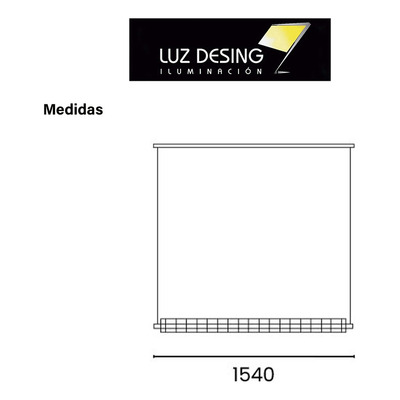 Colgante Led Sidney L 32w Negro Deco Moderno 1,54mt  Negro