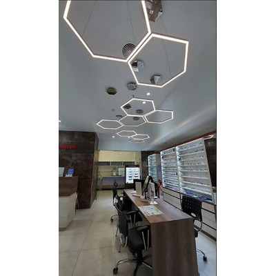 Lampara Colgante Led  Hexa Simple 60cm 40w  Luz Desing