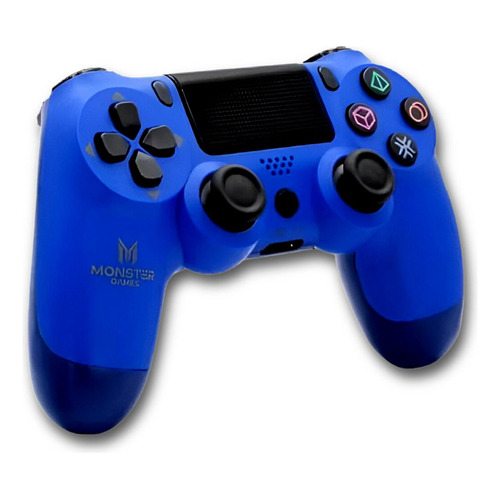 Control Inalambrico Ps4 Monster Games Double Shock Revogames Color Azul