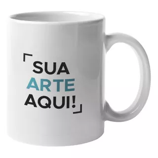 Caneca Porcelana Personalizada Com Sua Arte, Foto Ou Logo Cor Branco Sua Arte