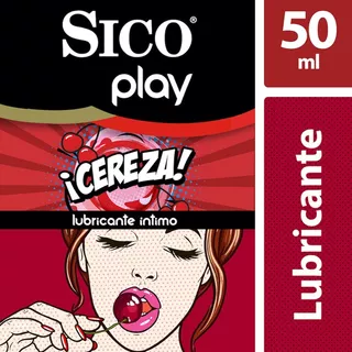 Lubricante Íntimo Sico Play Comestible Sabor Cereza De 50ml