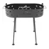 Parrilla móvil Tromen Duomo Oval 95.4cm de ancho 1.01m de alto 72cm de profundidad negra