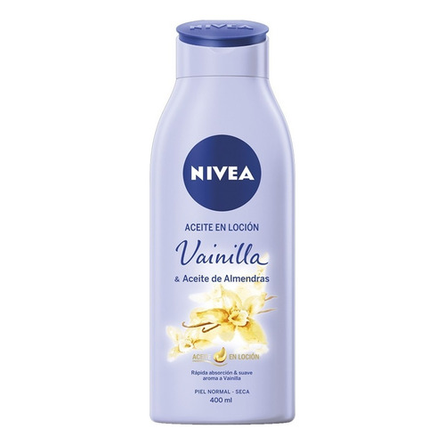  Loción hidratante para cuerpo Nivea Vainilla y aceite de almendras en botella 400mL vainilla