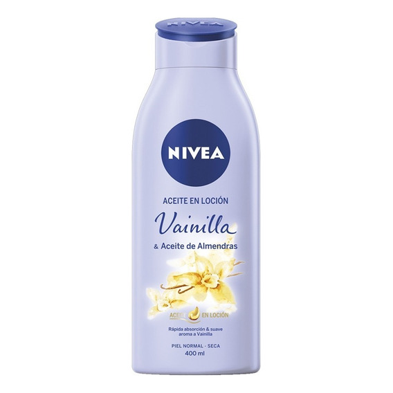  Loción hidratante para cuerpo Nivea Vainilla y aceite de almendras en botella 400mL vainilla