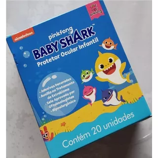 Protetor Ocular Infantil 20 Unidades Baby Shark Estrabismo 