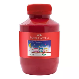 Tinta Guache Fabercastell 250ml Cores Vivas - 1 Unidade Cor Vermelho