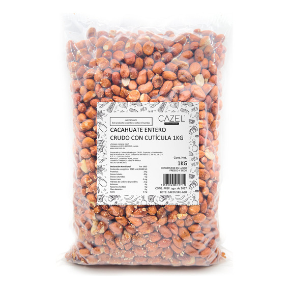 Cacahuate Crudo Sin Tostar 1kg