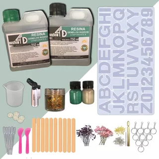 Kit De Inicio Resina Epoxica Uv Bisutería + Moldes /espacio4