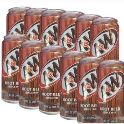 12x Root Beer Since A&w / Refresco De Raiz En Lata (355ml)