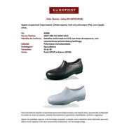 Sapato Ocupacional Eurofoot Spu Ca 42888