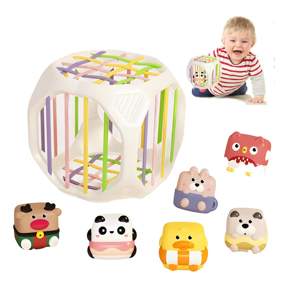 Cubo Sensorial Bebé - Juego Didáctico Estimulación Temprana