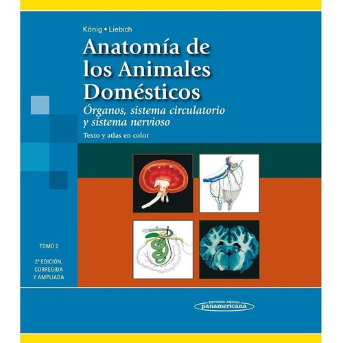 Anatomia De Los Animales Domesticos  T2. Koning. Español. Médica Panamericana - Blanda - 2 - Estandar - Sí - 2011