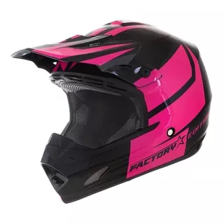 Capacete Motocross Pro Tork Th1 Factory Edition Cor Preto/rosa Tamanho Do Capacete 60