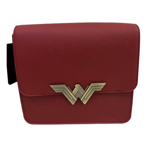 Bolsa Juvenil Wonder Woman Hermosa Acabado de los herrajes Metálico Color Rojo Color de la correa de hombro Rojo