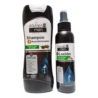  Shampoo Para Hombres Arawak For Men 200ml + Loción Anticaida