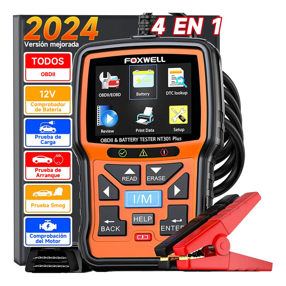 Escaner Obd2 Foxwell Nt301 Plus Probador De Batería De Coche