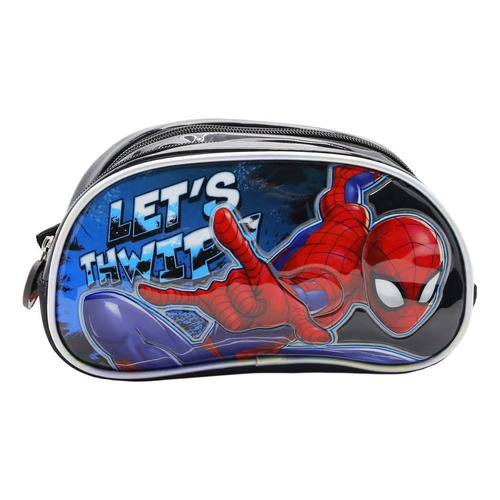 Cartuchera Escolar Spiderman Avengers Marvel Superheroe Color Rojo Liso