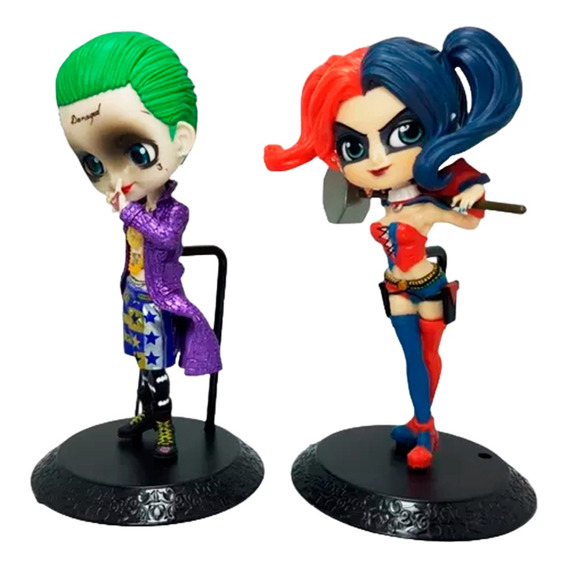 Figuras Joker Y Harley Quinn 14 Cms Batman Héroes Guason