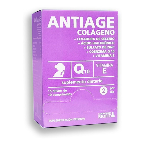 Antiage Colageno + Ácido Hialurónico 150 Comprimidos Biofit