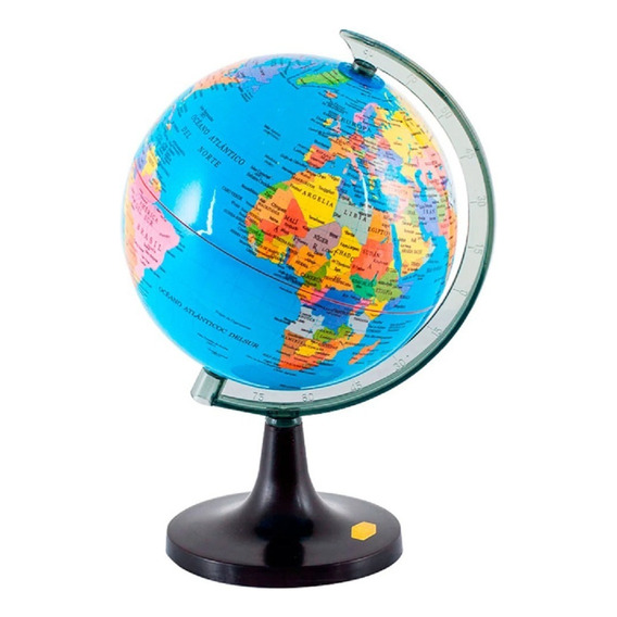 Globo Terráqueo 23cm Altura Político Mundo Mapas Mapamundi