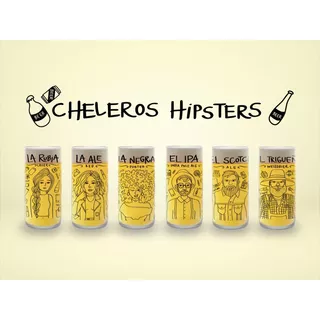 Cheleros Hipsters Juego De 6 Vasos