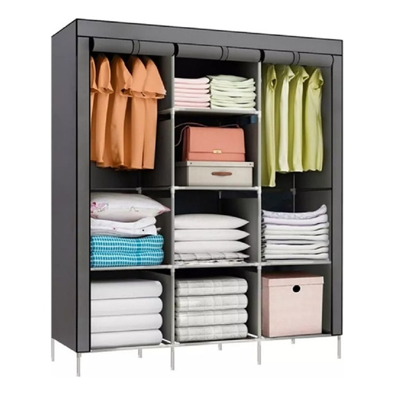 Closet Ropero Armable 3 Puertas Organizador Portatil Color G