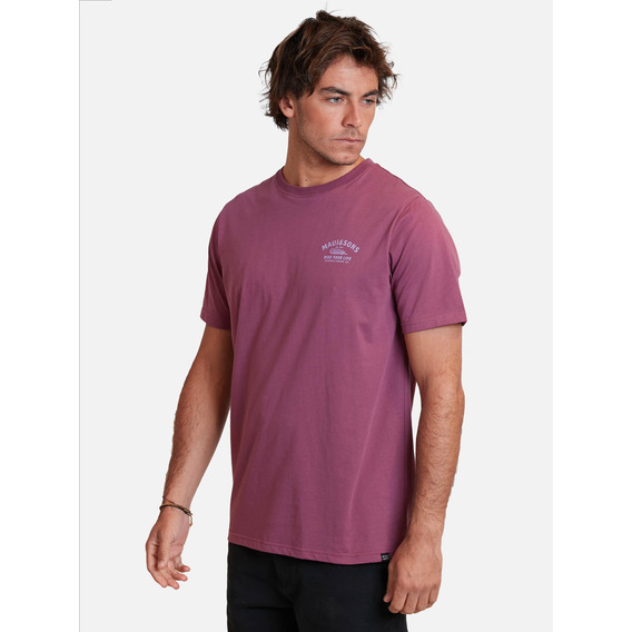 Polera Ride You Life Tees Burdeo Hombre Maui And Sons