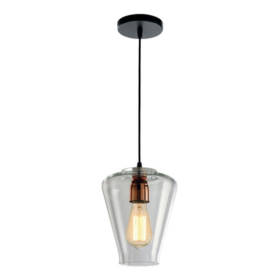 Colgante 1 Luz Vintage Antique Cobre Cristal Para Led