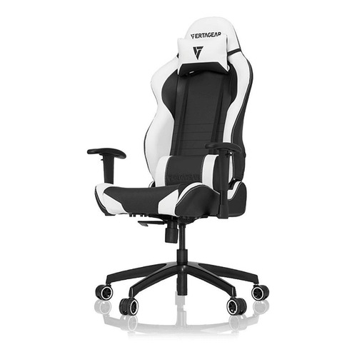 Silla de escritorio Vertagear SL2000 VG-SL2000 gamer ergonómica  negra y blanca con tapizado de cuero sintético