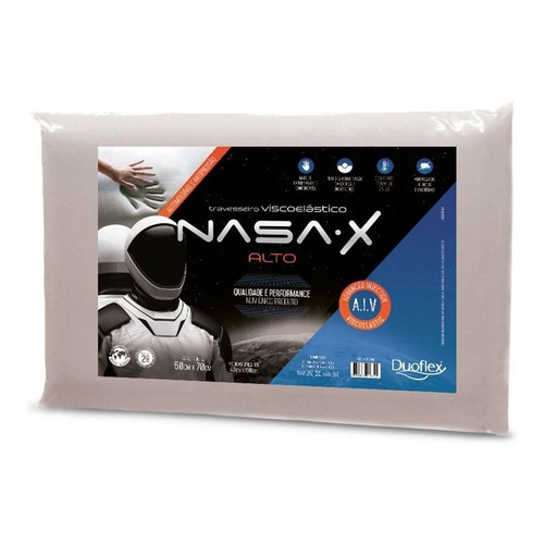 Almohada Duoflex Nasa X Espuma Viscoelástica Con Memoria 12 Cm De Altura