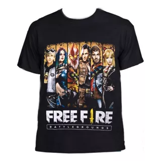 Camiseta Free Fire Battlegrounds Videojuego Estampada